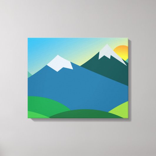 Toile La conception du paysage de montagne (Recto)