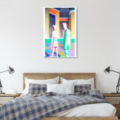 Toile La Conversation - Ken Gage Art (Insitu(Chambre))