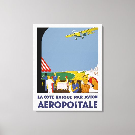 Toile La Côte Basque Par Avion (Recto)