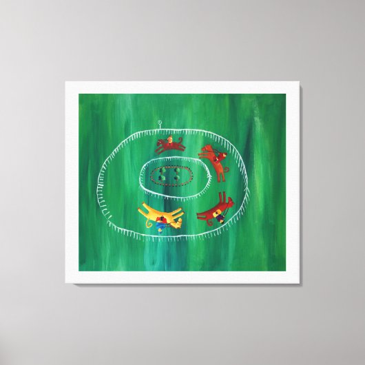 Toile La course de cheval Art Moderne Acrylique (Recto)