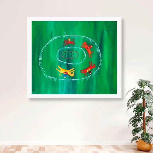 Toile La course de cheval Art Moderne Acrylique