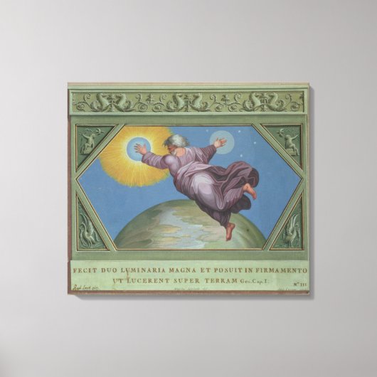 Toile La création de la lumière, illustration du Rapha (Recto)