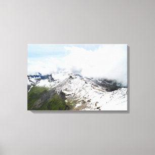 Toile La crête de montagne dans les alpes suisses