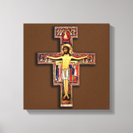 TOILE LA CROIX DE SAN DAMIANO, LA CROIX FRANCISCAINE. (Recto)