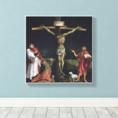 TOILE LA CRUCIFIXION DE LA PIÈCE ISENHEIM ALTAR. (Insitu (Plancher de Bois))