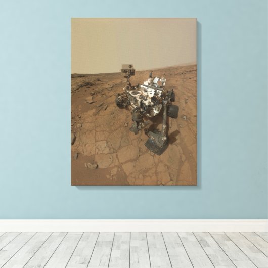 Toile La Curiosité A Rover Sur La Surface De Mars. (Insitu (Plancher de Bois))