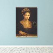 Toile La Dame au Turban Vert (Insitu (Plancher de Bois))