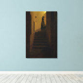 Toile La dame dans l'escalier (Insitu (Plancher de Bois))