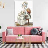 Toile La dame dans une robe Taffeta prise Trim avec la d (Insitu(Salon))