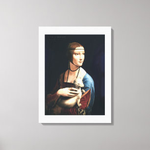 Toile La Dame de Léonard de Vinci avec une mine (vers 14