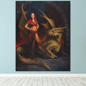 Toile La Dame et le Dragon (Insitu (Plancher de Bois))