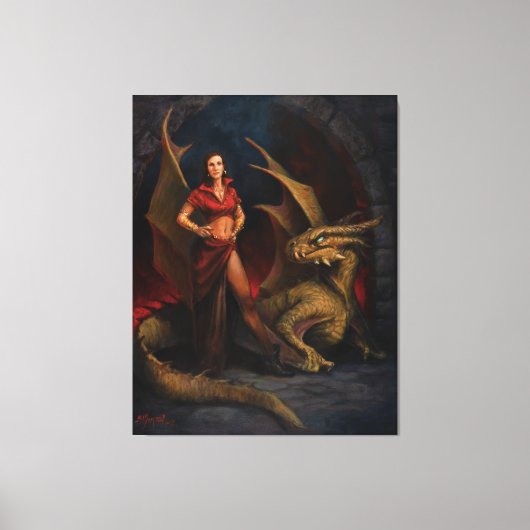 Toile La Dame et le Dragon (Recto)