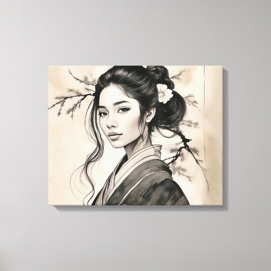 Toile La Dame japonaise (Recto)