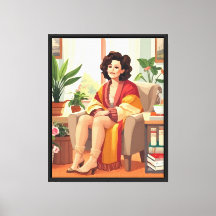 La Dame sur la chaise Calme et Poise