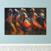 Toile La Danse des Masaï, Afrique (Insitu (Plancher de Bois))