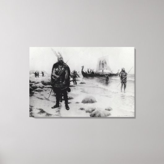 Toile La découverte de l'Amérique par Leif Eriksson (Recto)