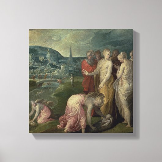 Toile La découverte de Moïse (huile sur toile) (Recto)