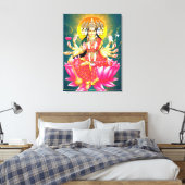 Toile La déesse Gayatri Devi sur Lotus Hindu Deity (Insitu(Chambre))