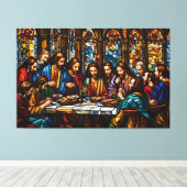 Toile La Dernière Cène : Un chef-d'oeuvre de la foi (Insitu (Plancher de Bois))