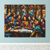 Toile La Dernière Cène : Un chef-d'oeuvre de la foi (Insitu (Plancher de Bois))