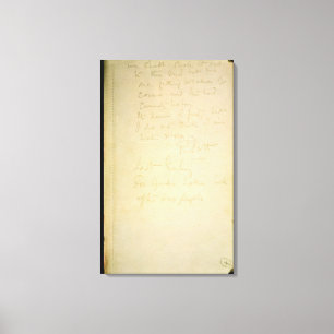 Toile La dernière page de son journal intime,