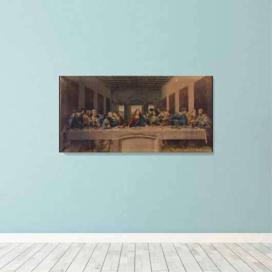 Toile La Dernière Supper Print Leonardo Da-Vinci (Insitu (Plancher de Bois))