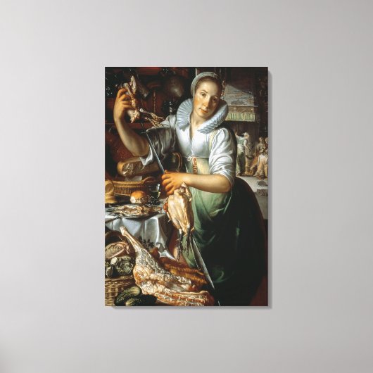 Toile La domestique de cuisine (avec Christ, Marie et Ma (Recto)