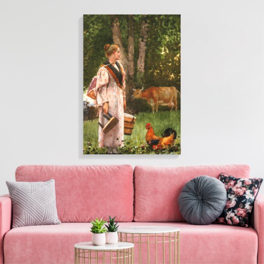 Toile La domestique laitière (par Winslow Homer) (Insitu(Salon))