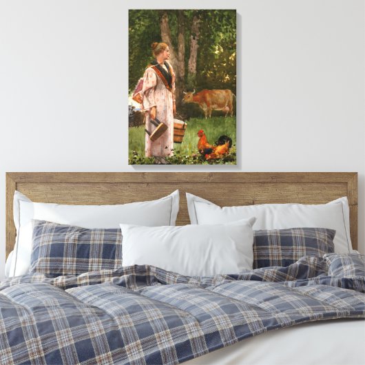 Toile La domestique laitière (par Winslow Homer) (Insitu(Chambre))
