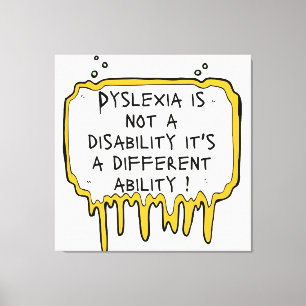 Toile La dyslexie n'est pas une dyslexie handicapée