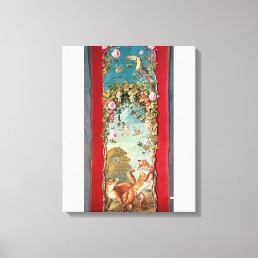 Toile La fable d'Aesop Le renard et les raisins (Recto)