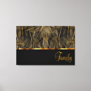 Toile La famille est éternelle sur les veines à feuill