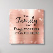 Toile La famille qui prie ensemble reste unie (Recto)