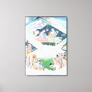 Toile La famille sainte de Shiva et de Parvati