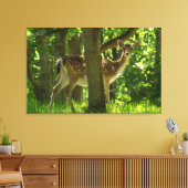 Toile La faune Le cerf en jachère dans la forêt parmi le (Insitu(Salon))