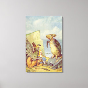 Toile La Fausse tortue et le Gryphon
