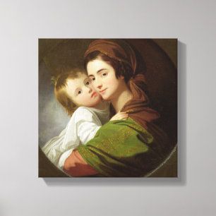Toile La Femme de l'artiste, Elizabeth, et leur fils Rap