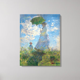 Toile La femme de Monet restaurée avec un parasol La pro