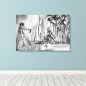 Toile LA FEMME DU LAC, La Magie et le Mystère (Insitu (Plancher de Bois))