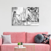 Toile LA FEMME DU LAC, La Magie et le Mystère (Insitu(Salon))