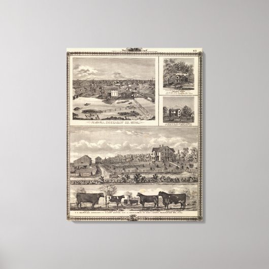 Toile La ferme et la résidence de Nashua (Recto)
