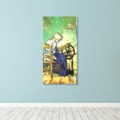Toile La Fileuse de Vincent van Gogh (Insitu (Plancher de Bois))