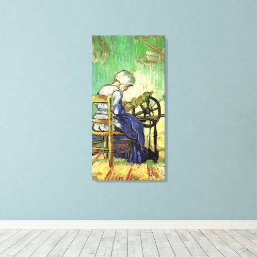 Toile La Fileuse de Vincent van Gogh (Insitu (Plancher de Bois))