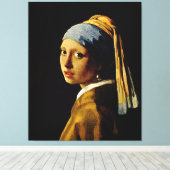 Toile La fille avec un Turban / la fille avec l'oreille (Insitu (Plancher de Bois))
