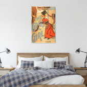Toile La fille de cirque - Nourrir l'éléphant et le sing (Insitu(Chambre))