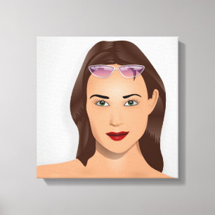 TOILE LA FILLE D'ÉTÉ PORTE DES LUNETTES DE SOLEIL SUR SA