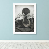 Toile La fille libre ne regarde pas en arrière. (Insitu (Plancher de Bois))