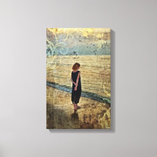 Toile La fille sur la plage (Recto)