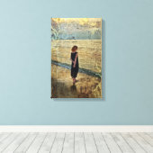 Toile La fille sur la plage (Insitu (Plancher de Bois))