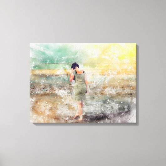 Toile La fille sur la plage (Recto)